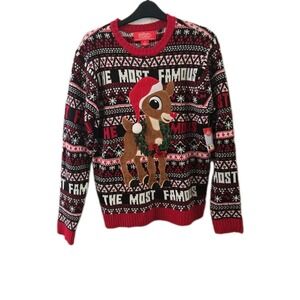 NEW Rudolph The Red-Nosed Reindeer "Most Famous" Christmas Sweater, Size S